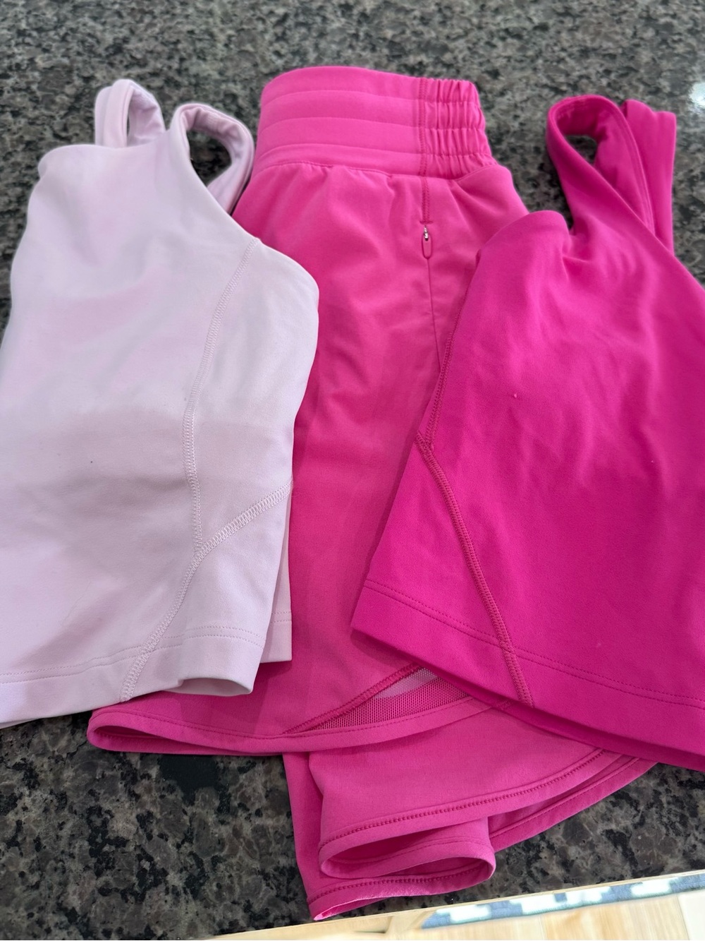 lululemon athletica Pink skort and 2 tops all size 2:)